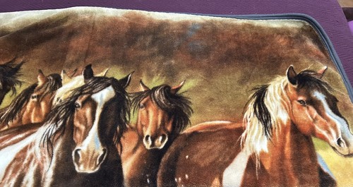 Northwest Company Wild Horses Throw Blanket by Victoria Wilson-Schultz 48”x58” - Picture 8 of 9