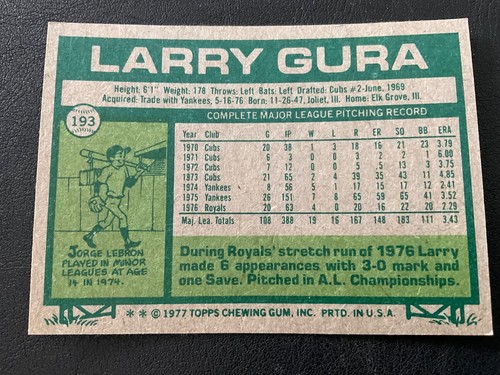 1977 TOPPS BASEBALL 111-220 PICK CARDS YOU WANT - Picture 391 of 489
