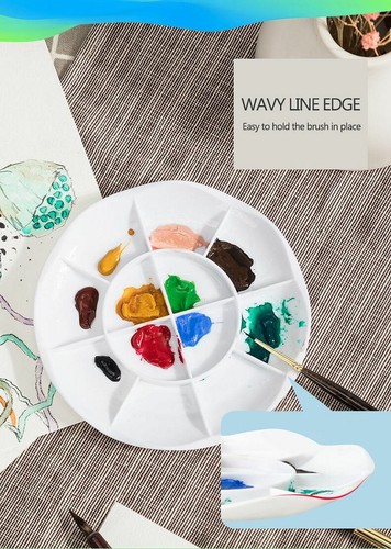 Deli Artist Painting Mixing Plastic Palette Tray Craft Art Acrylic Paint Kids AU - Picture 5 of 18