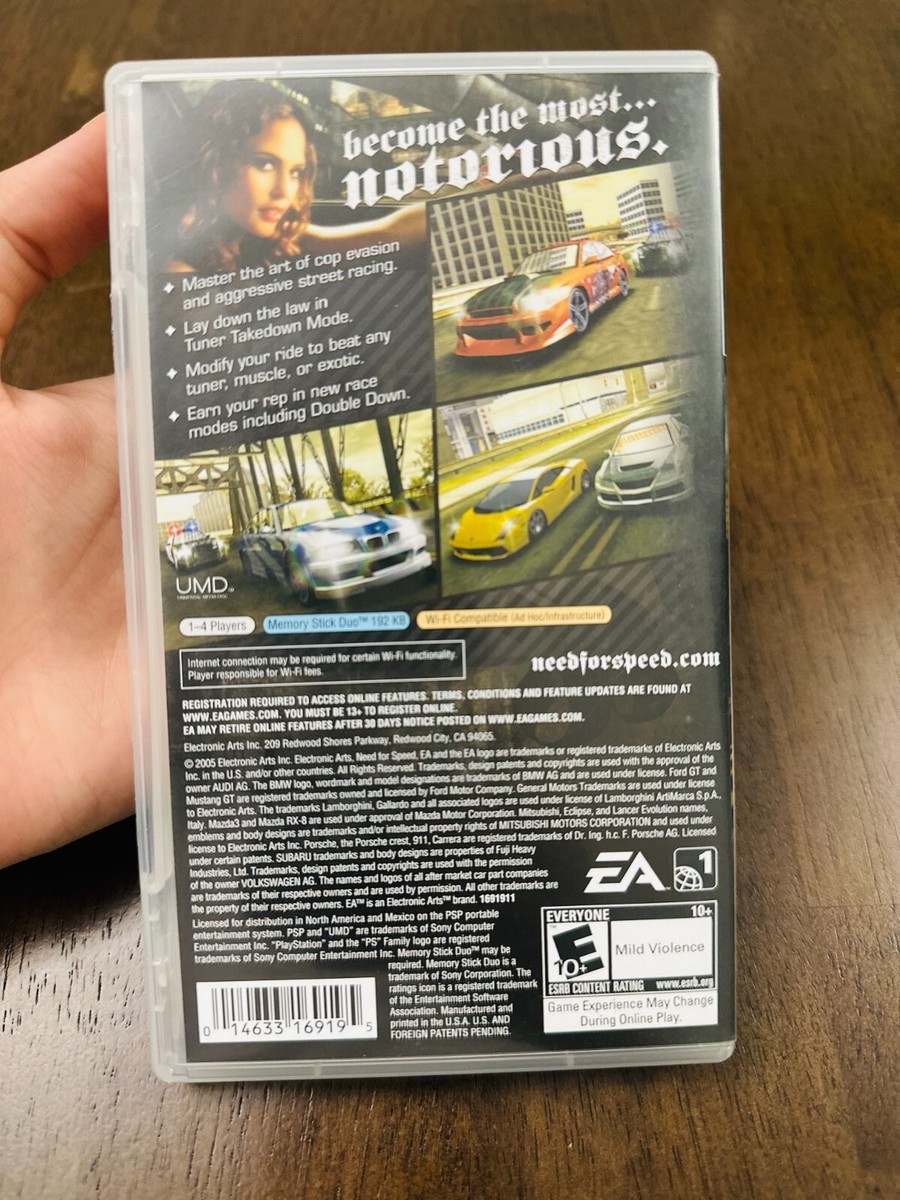 Need for Speed Most Wanted 510 Sony PSP GH Disk - Complete
