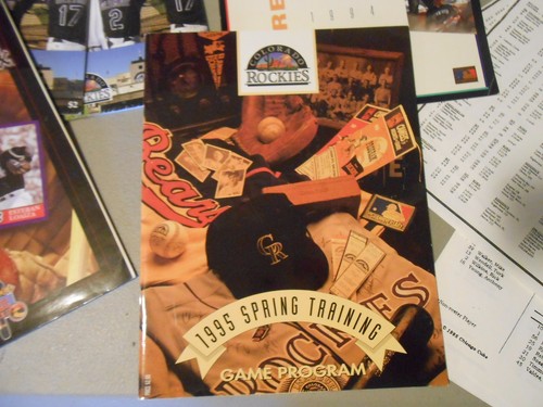 LOT OF COLORADO ROCKIES SPRING TRAINING SCORECARDS,HEY SIGNS,PROGRAMS, - Picture 2 of 11
