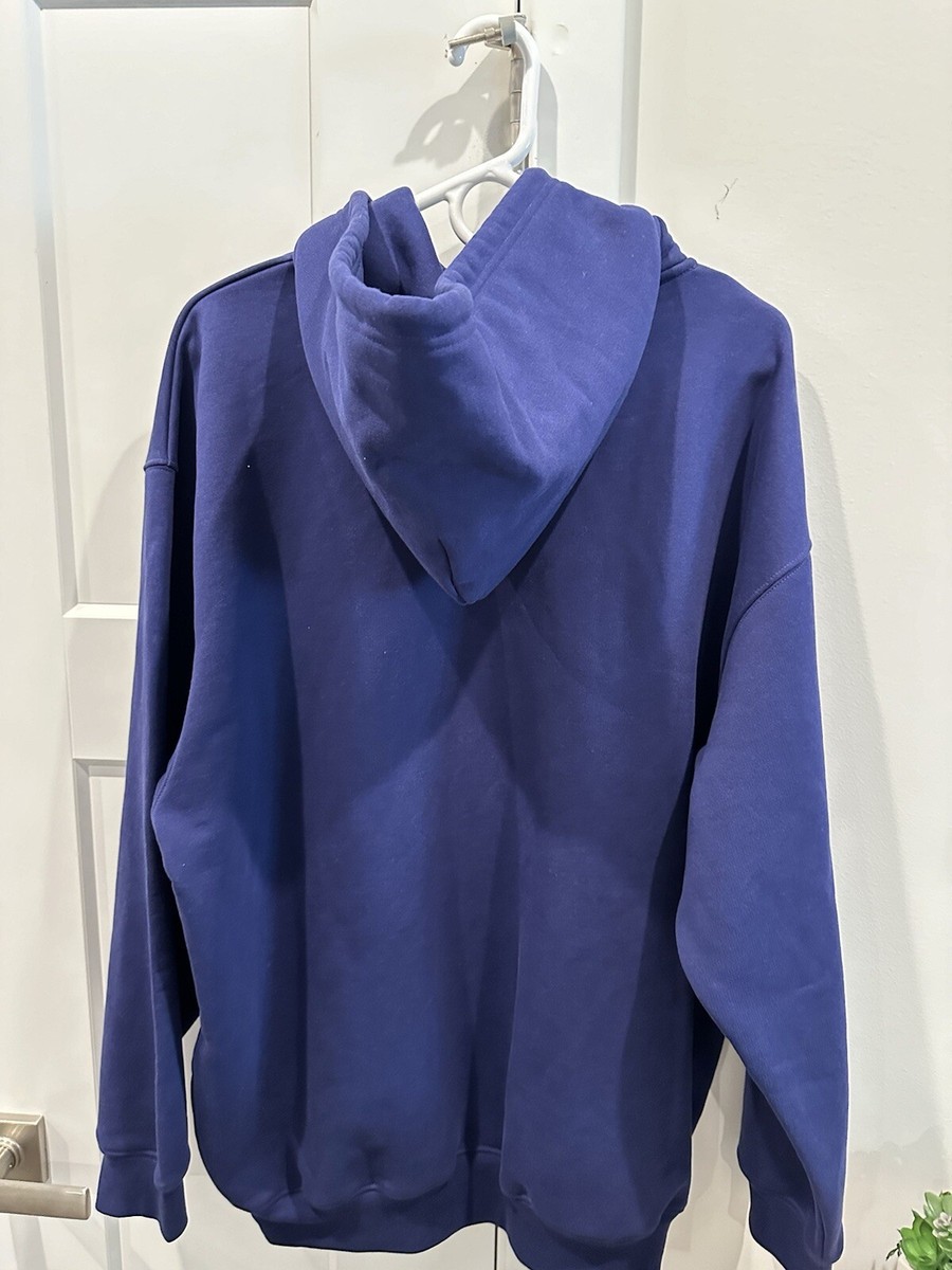 24PF new/BALENCIAGA テープロゴパーカー Hoodie Blue Balenciaga Copyright Logo Hoodie NEW Marine Pacific Blue