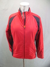 Nike Size S 4-6 Womens Red Full Zip High Neck Pocket Insulated Jacket 630