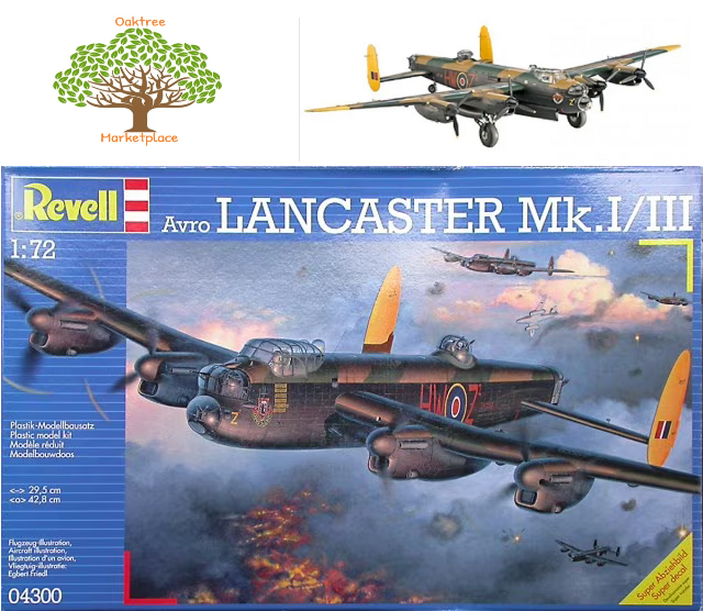 REVELL Avro Lancaster Mk.I/III 1:72 Aircraft Plastic Scale Model Kit - 04300