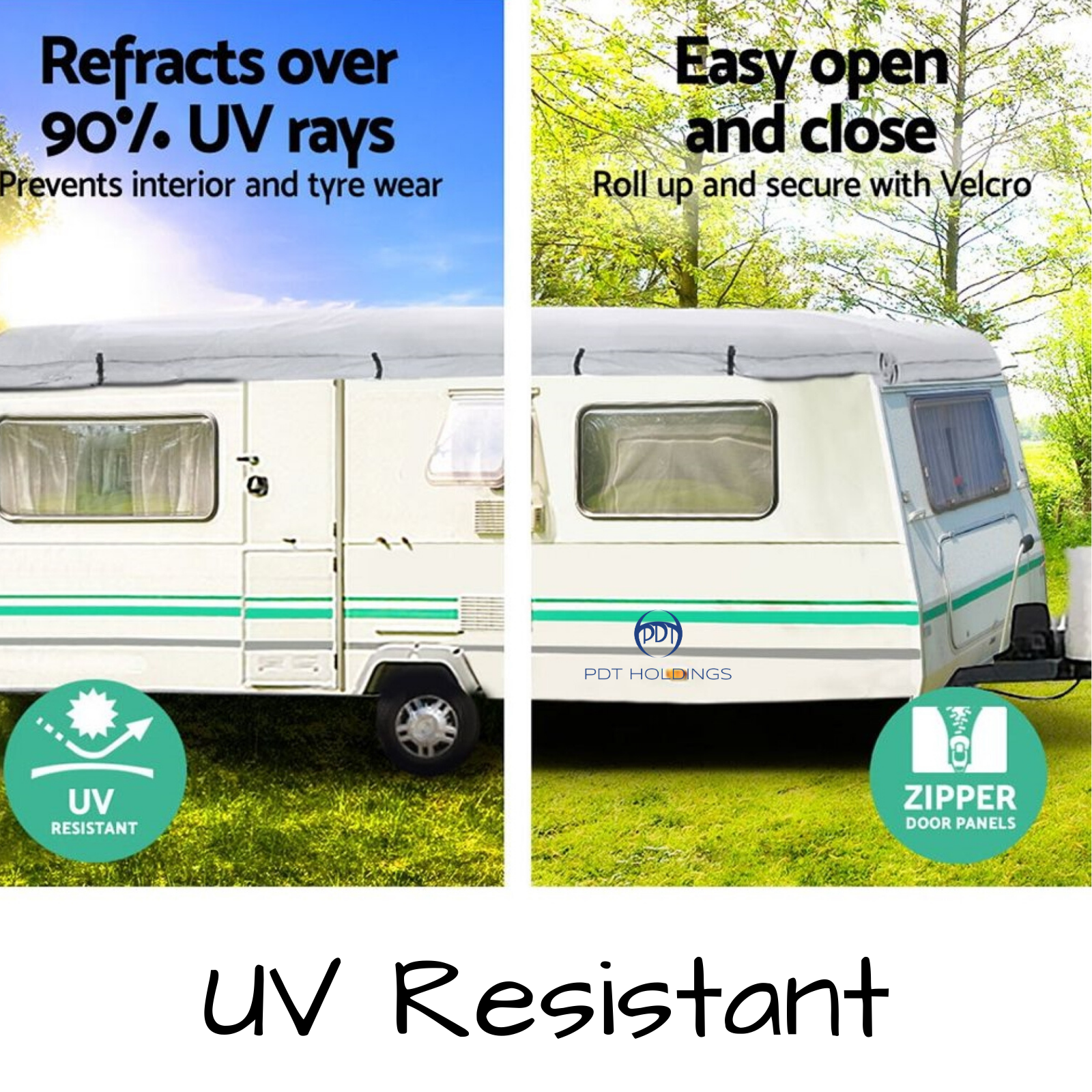 Caravan Cover Heavy Duty 1618ft 4 Layer Campervan Camper Pop Top UV eBay