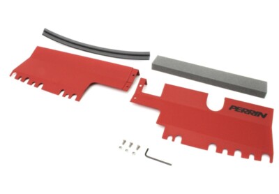 Perrin Fits 15-21 WRX/STI Radiator Shroud (Without OEM Intake Scoop) - Red