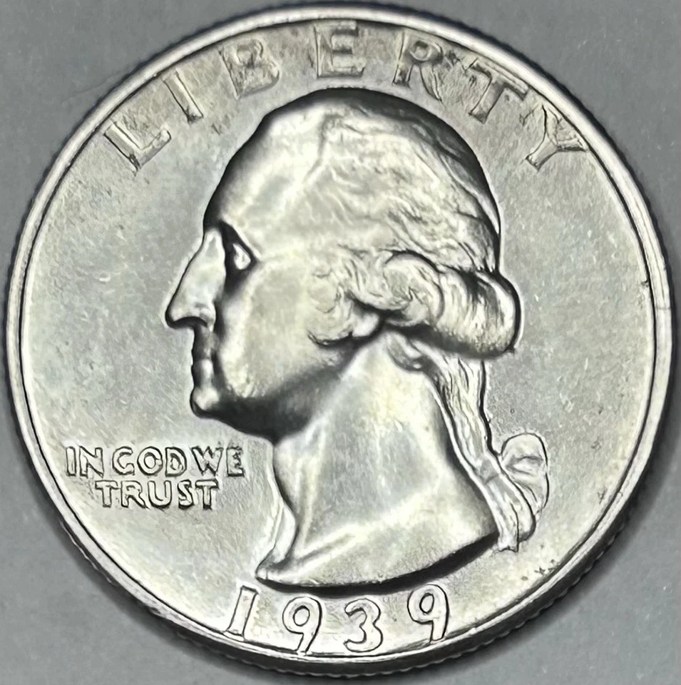 1939-S Washington 90% Silver Quarter ~ DDO FS-101 ~ GEM BU Rev Has “S” On Chest - Image 2 of 4