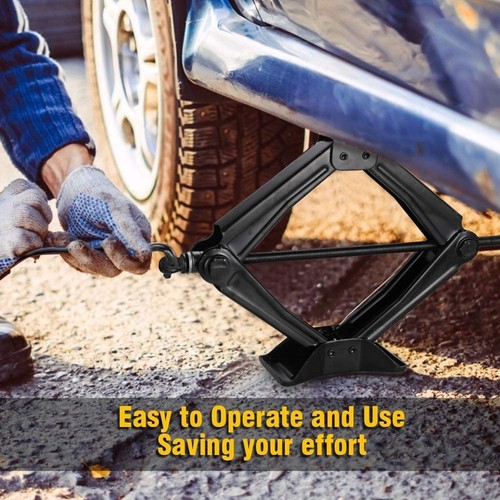 2Ton Scissor Jack Handle Crank Tire Wheel Lug Wrench Jack Car Van Garage Tool US - Picture 2 of 12