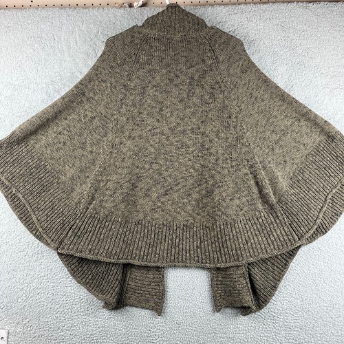 Weiche Umrandung Chiang Mai Poncho Pullover Damen Größe L/XL grau Strick Schal - Bild 6 von 7