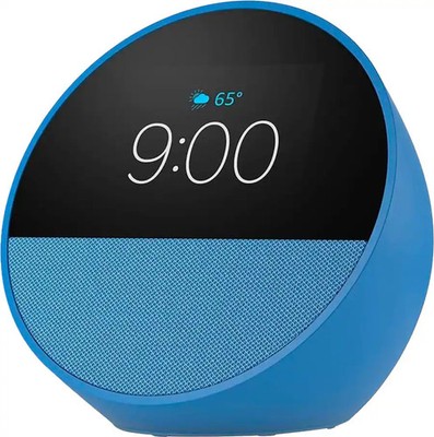 Amazon Echo Spot 2nd Gen Smart Alarm Clock w/ Vibrant Sound + Alexa 2024 -Blue