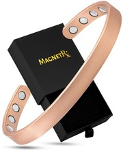 MagnetRX Magnetic Copper Bracelet Cuff For Men Women Elegant Pure Copper Medium