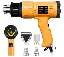 SEEKONE 1800W Heavy Duty Hot Air Gun Kit Overheat Protection with 4Nozzles 5.2ft