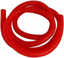 PE Red Corrugated Conduit Flexi Pipe Tube Split 15mm - 2m