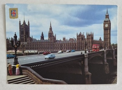 Postcard The Houses of Parliament & Westminster Bridge in London, England, 4x6 