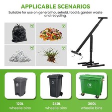 Manual Trash Compactor Waste Recycling Touchless Bin Compactor for 120-660L UK