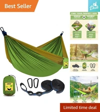 Easy-to-Carry Camping Hammock with Carabiners - Ideal for Outdoor Enthusiasts