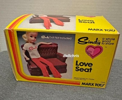 Vintage Marx Toys Sindy Doll Love Seat Livingroom Furniture NRFB new in Box