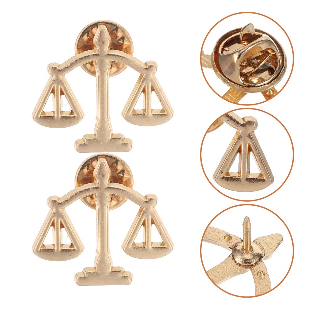 Refined Golden Metal Lawyer Brooch Lapel Pin for Men Suit and Formal Wear image 6