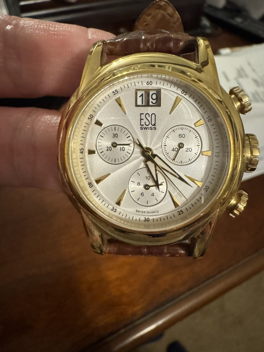 ESQ Swiss Made by Movado Chronograph E5299 Stainless Steel Gold
