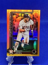 2025 Topps Series 1 #30 Pedro Leon RC Orange Rainbow Foil /25 Houston Astros