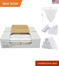 Multipurpose Clear Trash Can Liners 1000 Count - 7-10 Gallon, Easy Dispensing