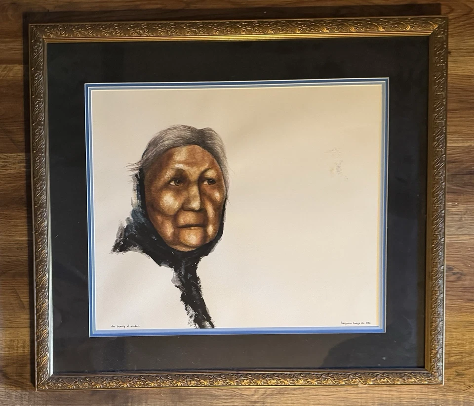 Benjamin Harjo Jr. Original Painting “The Beauty Of Wisdom” - Image 4 of 4