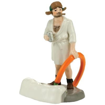 Collectible Christmas Vacation Cousin Eddie in the Morning Figurine, 2.95 Inch