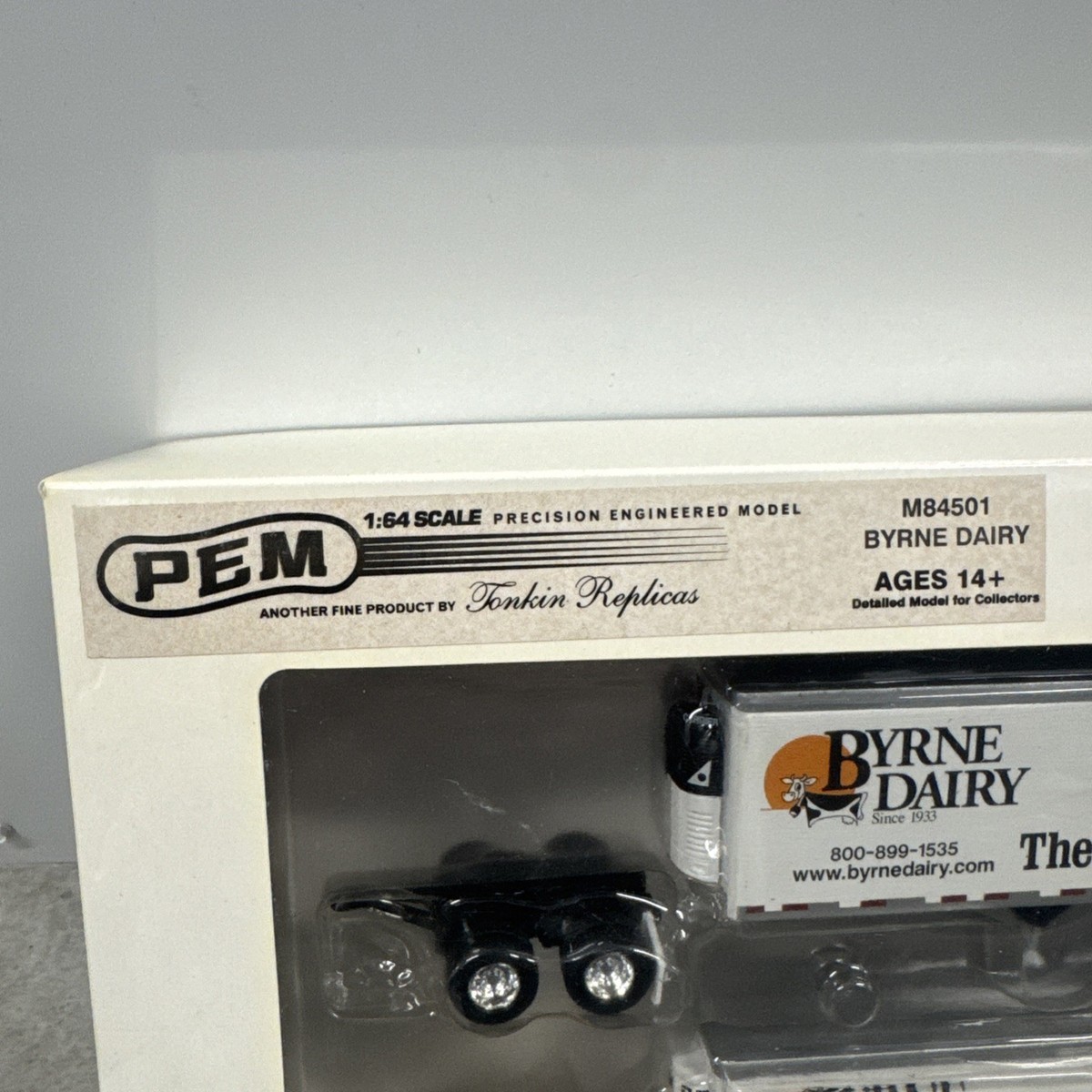 PEM Tonkin Kenworth Byrne Dairy Chocolate Milk 1/64 Double Trailer