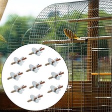 10x Nuts and Screws to Make Bird Perches Hardware Metal Screw Nut with Gaskets