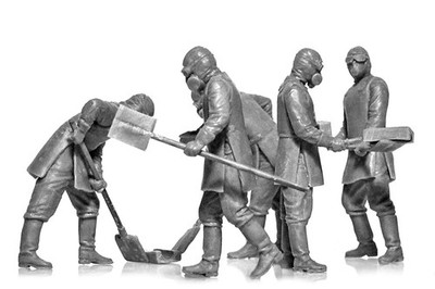 ICM35903 - ICM 1:35 - Tschernobyl #3 Schuttreiniger 5 Figuren