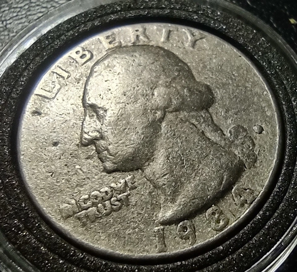 1984 P Washington Quarter DDO Struck Through Grease RPM Merged Letters Offcenter - Image 3 of 4