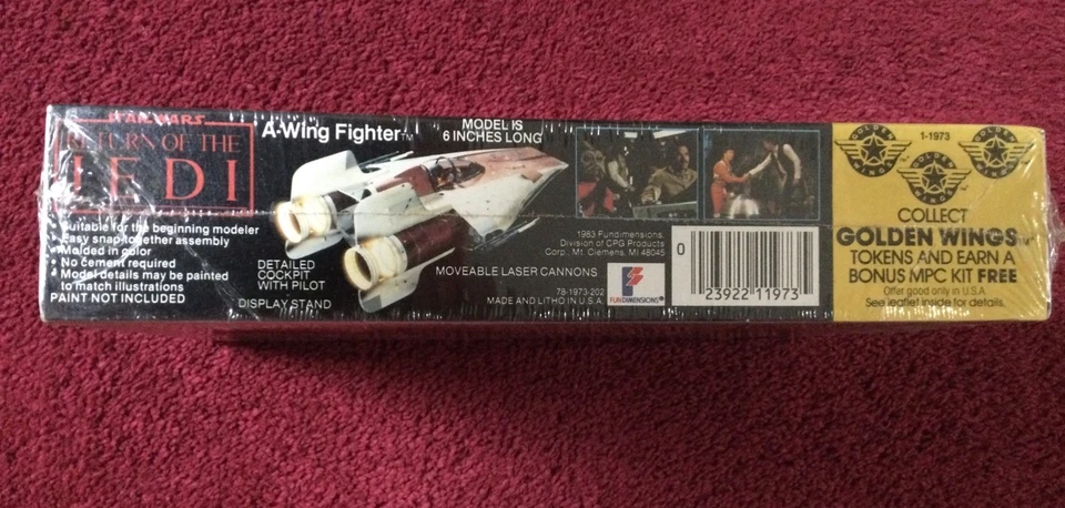 Star Wars ROTJ A-Wing Fighter MPC Model 1983 In original Packaging - Image 2 of 4