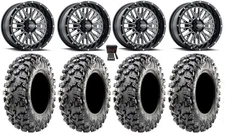 ITP Momentum 14" Wheels Milled 30" Carnivore R/T Tires Suzuki KingQuad