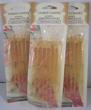 Yankee Candle Co Scented Icicles Ornaments Christmas Cookie  x 3