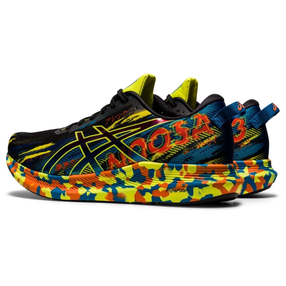 SAOLA Scarpa da corsa ASICS uomo GEL Noosa Tri 13 nero acido Yuzu 1011B021 002 taglia 8 5