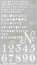 No.422 Metal Stencil, Tiny Letters, Normografo, Pyrography, Wood Burning, 1 PCS,