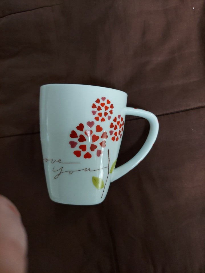 Starbucks I Love You 2007 Coffee Mug 12oz Tea Cup Valentine's Day Hearts