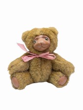 Vintage Applause Bear Plush 1985 Stuffed Animal 7.5  Brown Toy Korea