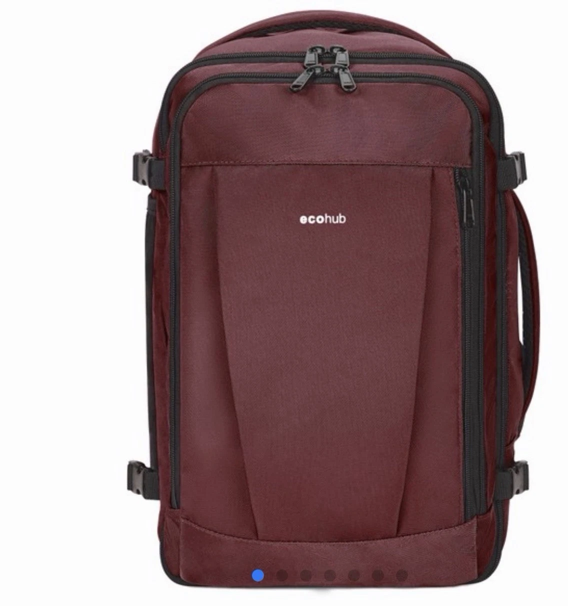 ECOHUB 30L Travel Backpack with Usb Charging Port, Burgundy, NWT & box