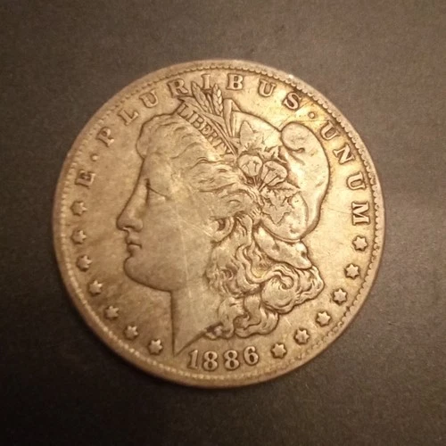 1886-P Morgan Silver Dollar VG+-fine Circulated