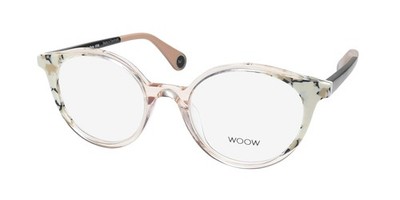 NEW WOOW LOOP IN 1 GLASSES PLASTIC 0313 OVAL 48-19-140 FULL-RIM CRYSTAL WOMENS