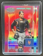 2003 Leaf Certified Materials Mike Piazza Mirror Red #/100 Mets