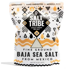 Salt Tribe Baja Gold Sea Salt | 90+ Minerals | Fine Ground | Organic | 15 oz