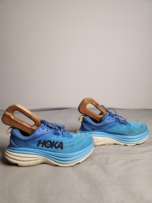 Hoka One One Bondi 8 Shoes Womens Size 9.5B Ocean Blue Sneakers 1127952 VSW EUC