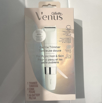 Gillette Venus Gentle Trimmer Women's Pubic Hair & Skin, Battery, White
