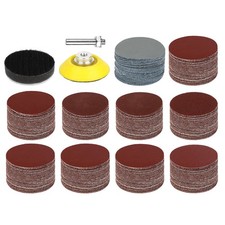 303PC 2 inch Sanding Discs Dry Hook Loop Drill Adapter For Rotary Tools 0.06 per gallon