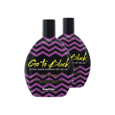 2 x Supre Tan Go To Black Incredible Dark Sunbank Bräunungsmaximierer Lotion Angebot