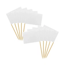 [100 Pack] Blank Toothpick Flags, Cheese Markers for Charcuterie Board Food L...