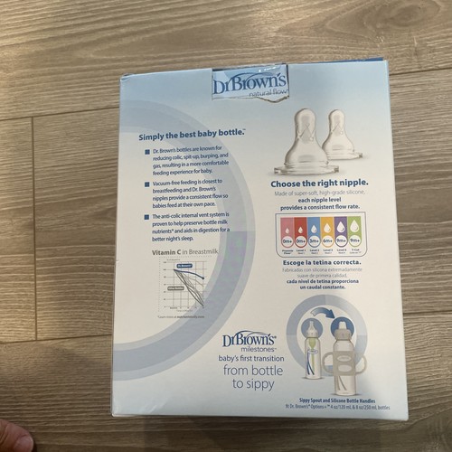 Dr. Brown's Natural Flow Anti-Colic Options+ First Year Baby Bottle Gift Set, - Picture 4 of 8