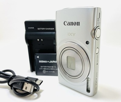 Canon IXY 200 (PowerShot ELPH 185) 20MP Silver Digital Camera Japan [Near Mint]